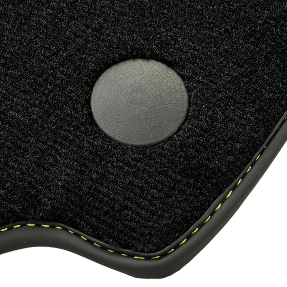 Black Floor Mats for Ferrari 488 GTB (2016-2022) with Yellow Leather