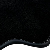Black Floor Mats for Ferrari 488 Pista Spider (2019-2021) with Beige Tradizione Nappa Leather
