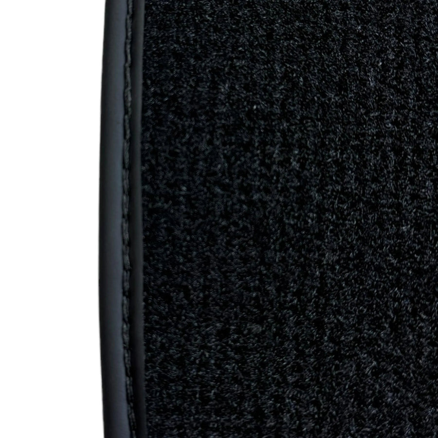 Black Floor Mats for Ferrari 488 Pista Spider 2019-2021 with Leather - AutoWin