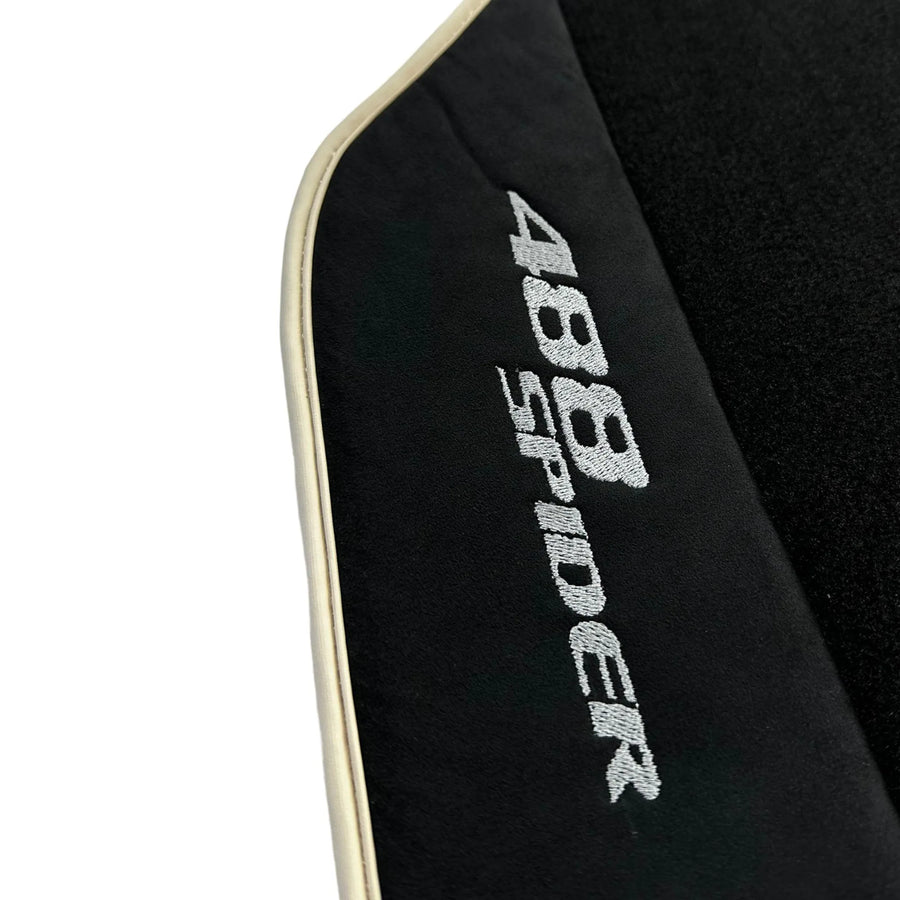 Black Floor Mats For Ferrari 488 Spider 2015-2022 - AutoWin