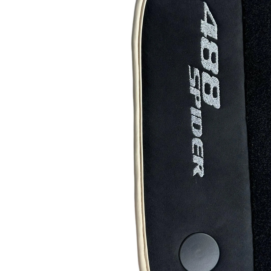 Black Floor Mats For Ferrari 488 Spider 2015-2022 - AutoWin