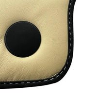 Black Floor Mats for Ferrari 488 Spider (2016-2022) with Crema Nappa Leather