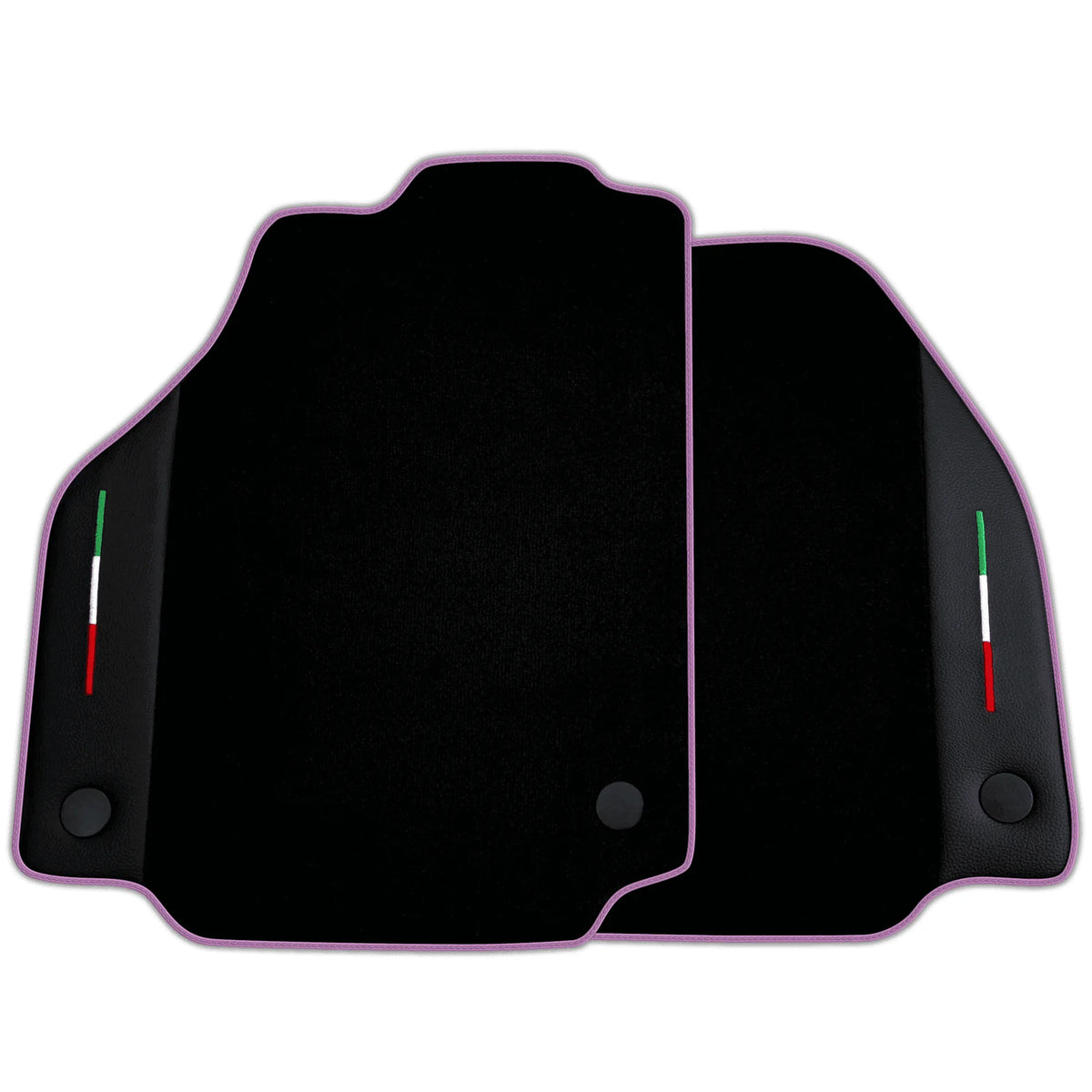 Black Floor Mats for Ferrari 488 Spider (2016-2022) with Leather | Various Trim Colors