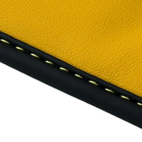 Black Floor Mats for Ferrari 488 Spider (2016-2022) with Yellow Leather