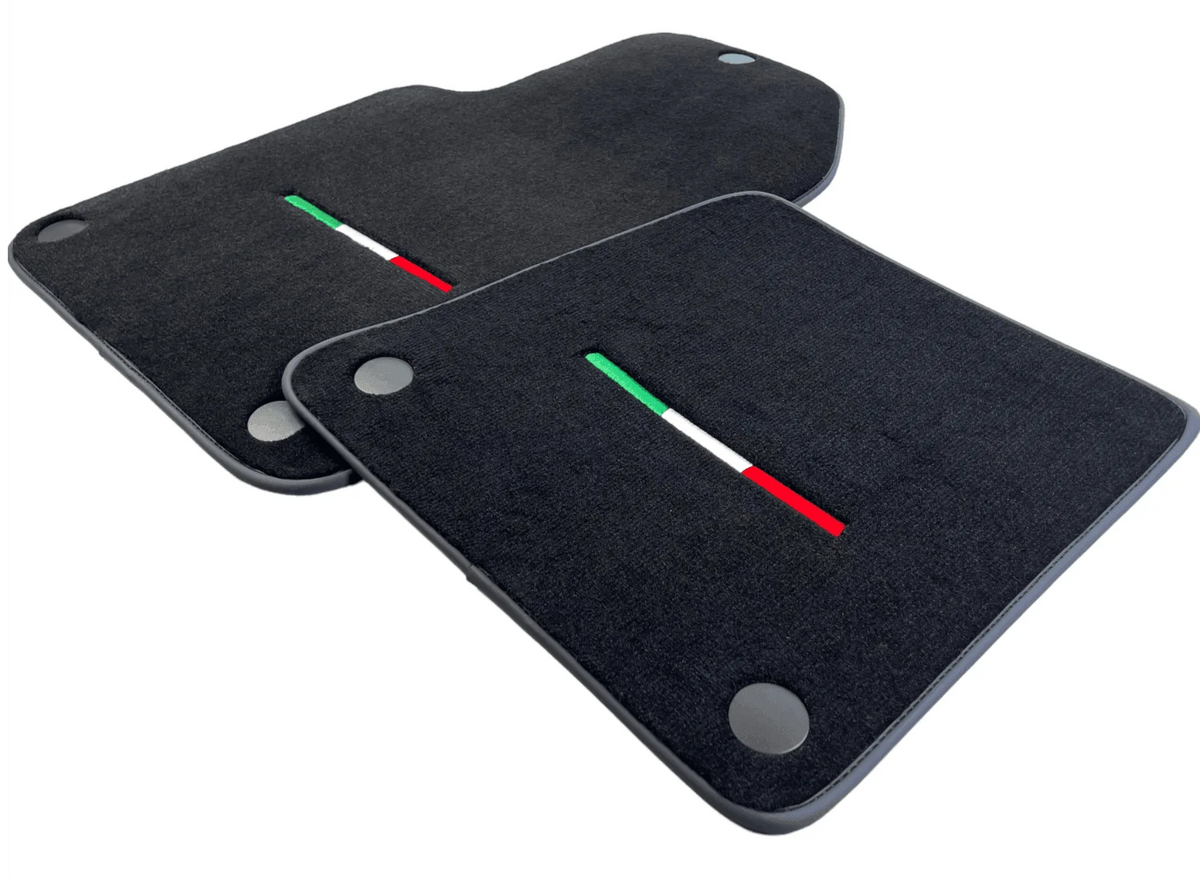 Black Floor Mats For Ferrari 612 Scaglietti 2005-2011 Italian Edition - AutoWin