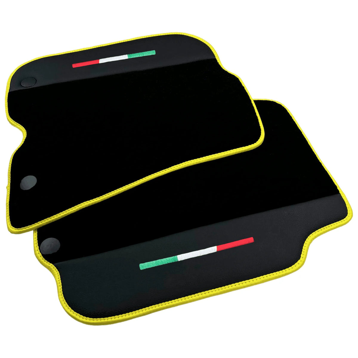 Black Floor Mats for Ferrari 812 GTS (2019-2023) with Leather