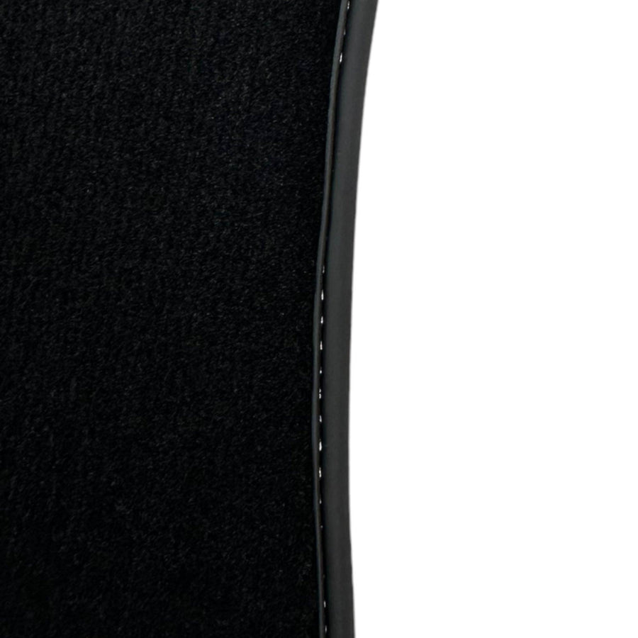 Black Floor Mats for Ferrari 812 GTS (2019-2023) with Red Alcantara Leather - AutoWin