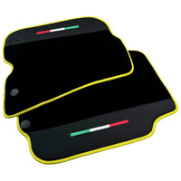 Black Floor Mats for Ferrari 812 Superfast (2018-2023) with Leather