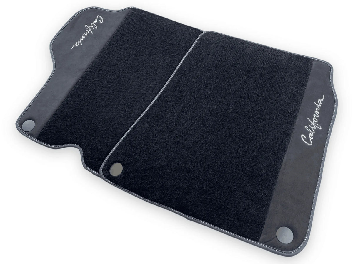 Schwarze Autofußmatten für Ferrari California 2008-2014 mit Alcantara - AutoWin