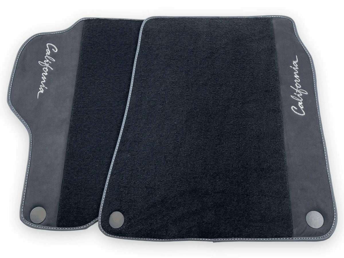 Schwarze Autofußmatten für Ferrari California 2008-2014 mit Alcantara - AutoWin