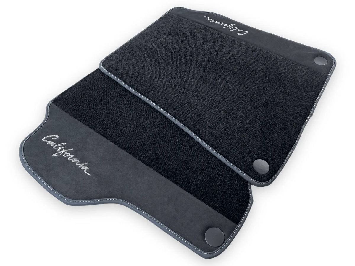 Schwarze Autofußmatten für Ferrari California 2008-2014 mit Alcantara - AutoWin