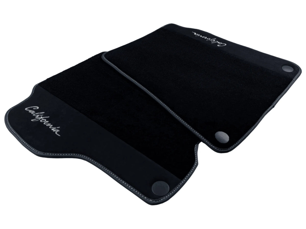 Schwarze Autofußmatten für Ferrari California 2008-2014 mit Alcantara - AutoWin