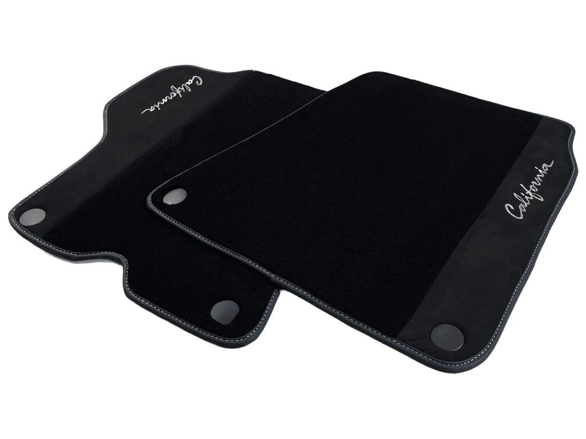 Schwarze Autofußmatten für Ferrari California 2008-2014 mit Alcantara - AutoWin