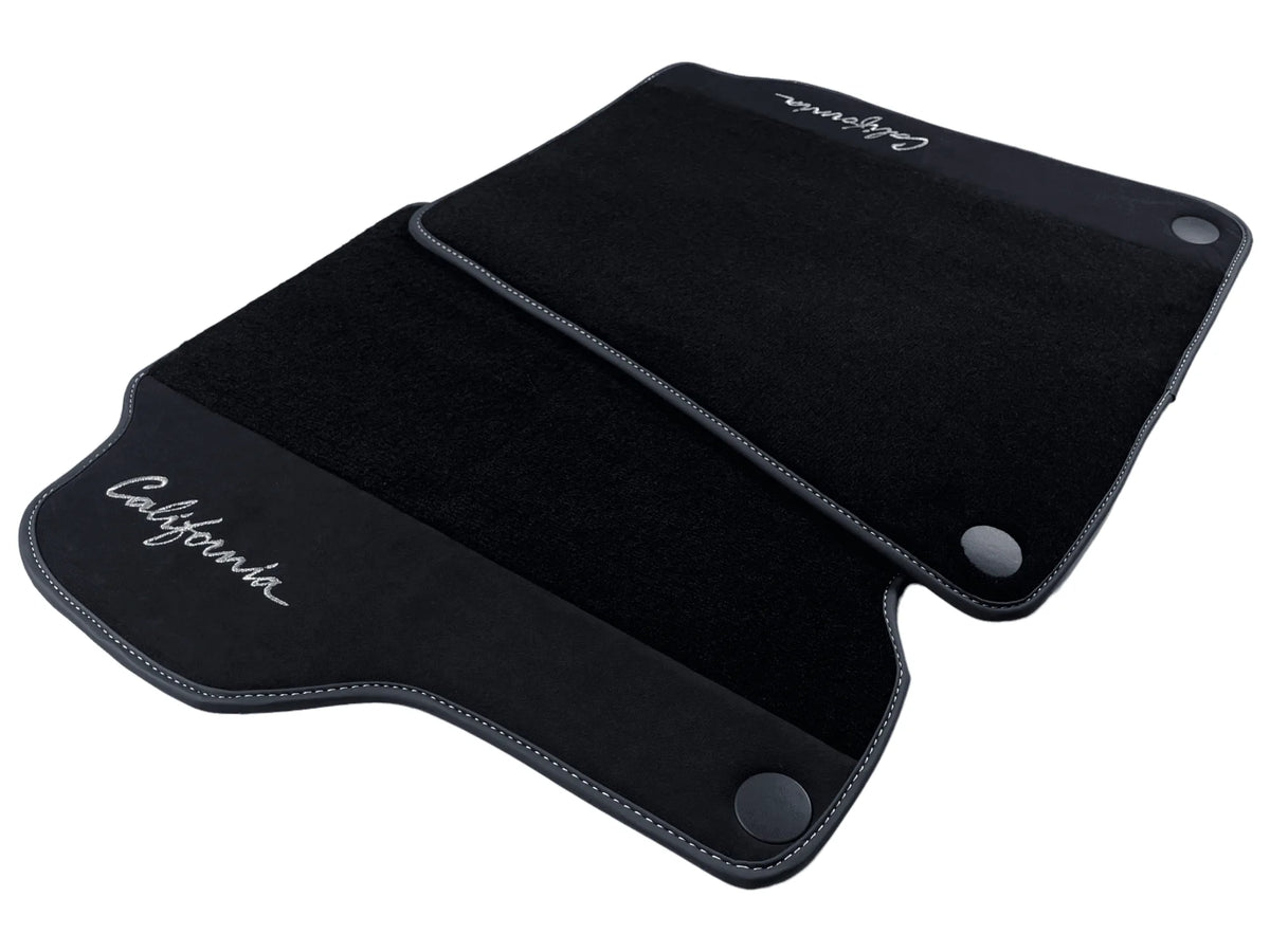 Schwarze Autofußmatten für Ferrari California 2008-2014 mit Alcantara - AutoWin