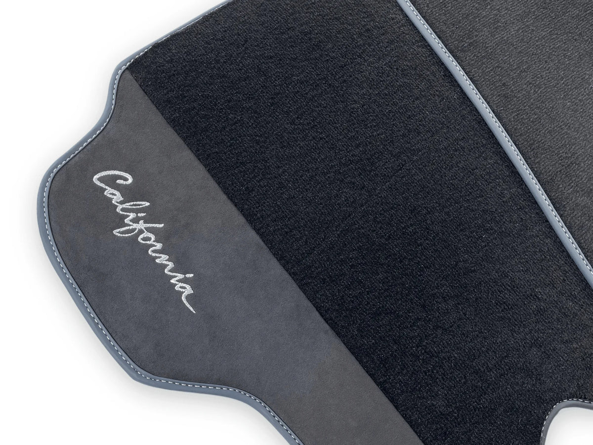 Schwarze Autofußmatten für Ferrari California 2008-2014 mit Alcantara - AutoWin