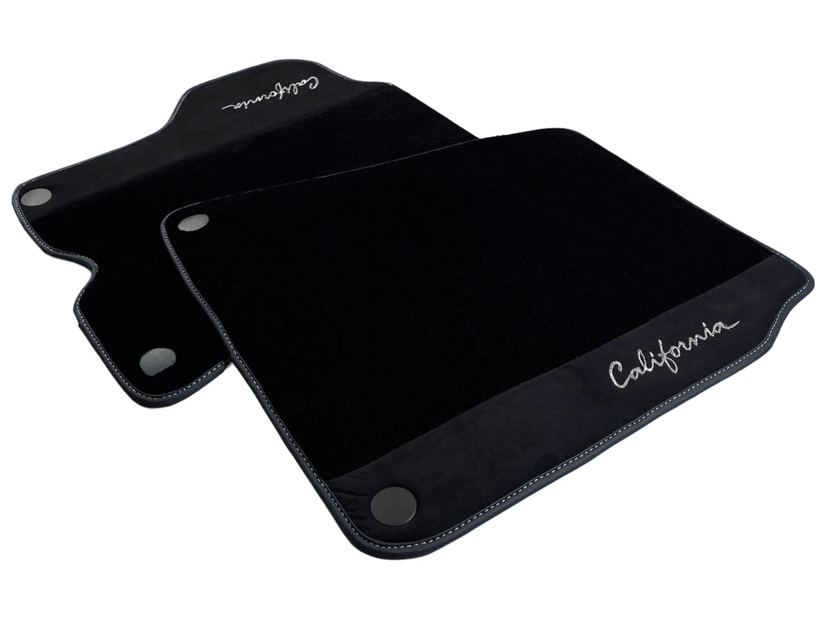 Schwarze Autofußmatten für Ferrari California 2008-2014 mit Alcantara - AutoWin