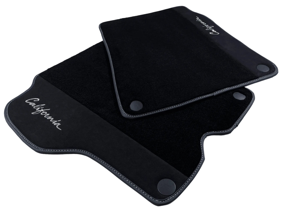 Schwarze Autofußmatten für Ferrari California 2008-2014 mit Alcantara - AutoWin