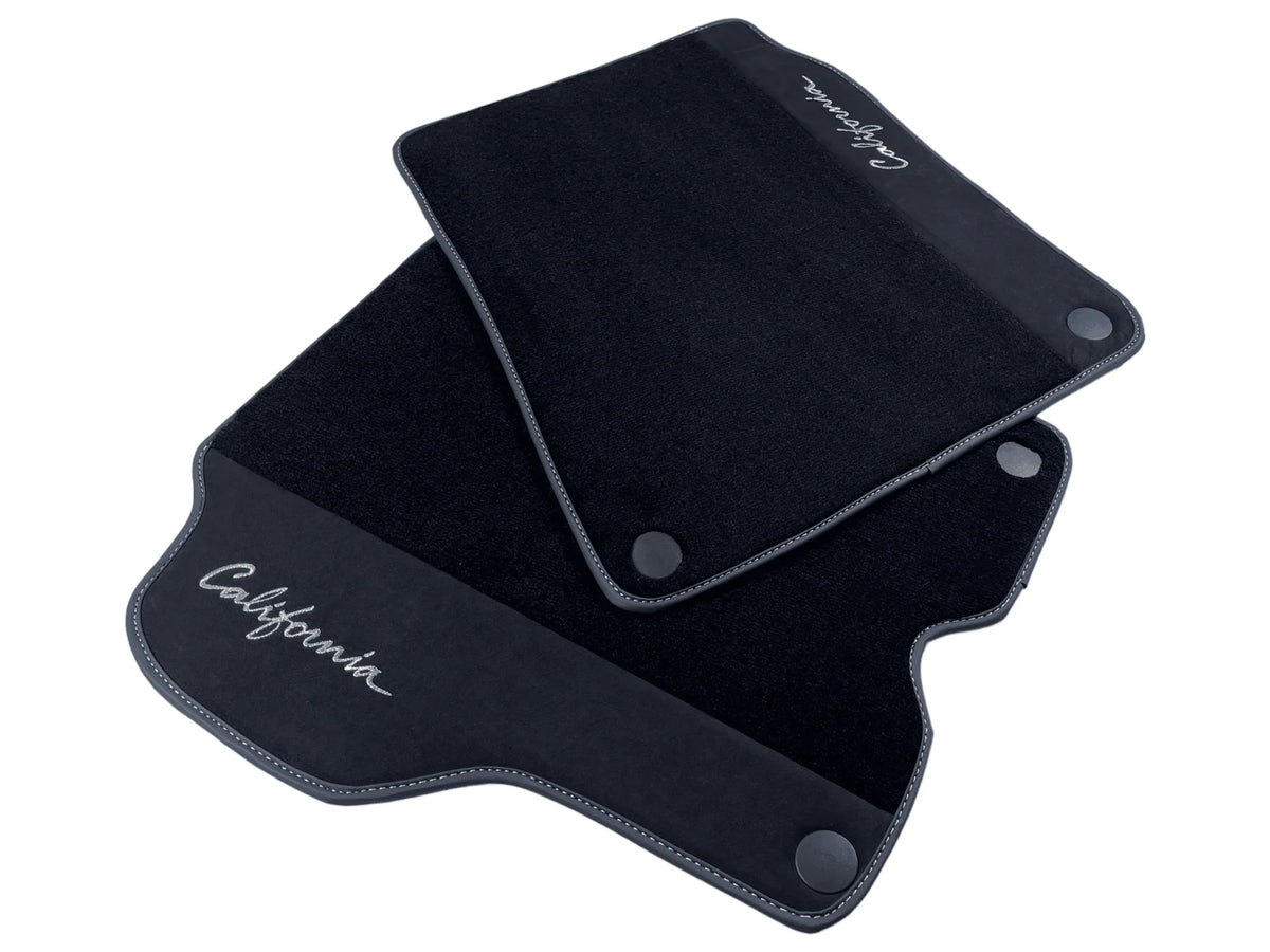 Schwarze Autofußmatten für Ferrari California 2008-2014 mit Alcantara - AutoWin