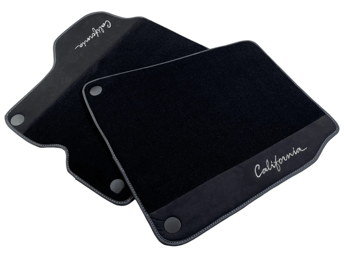 Schwarze Autofußmatten für Ferrari California 2008-2014 mit Alcantara - AutoWin