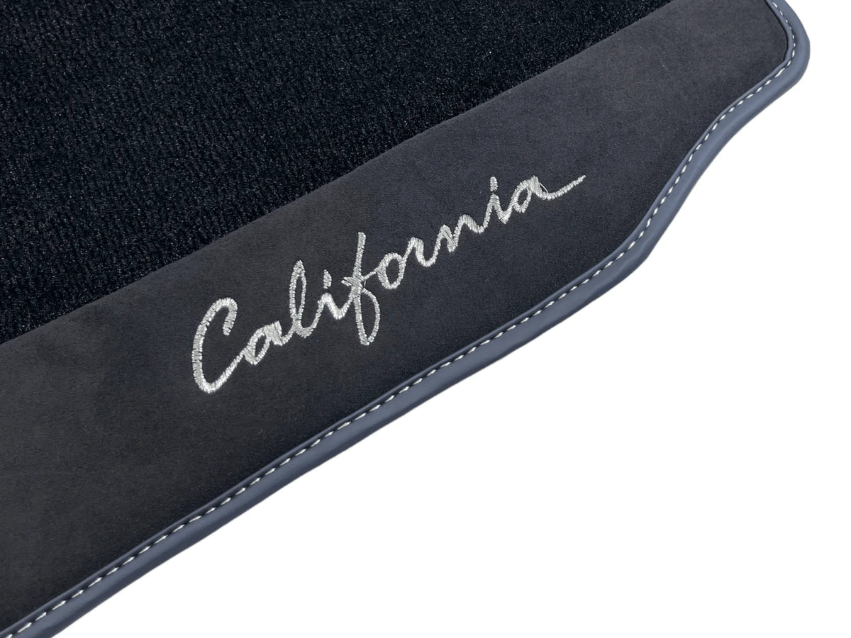 Schwarze Autofußmatten für Ferrari California 2008-2014 mit Alcantara - AutoWin