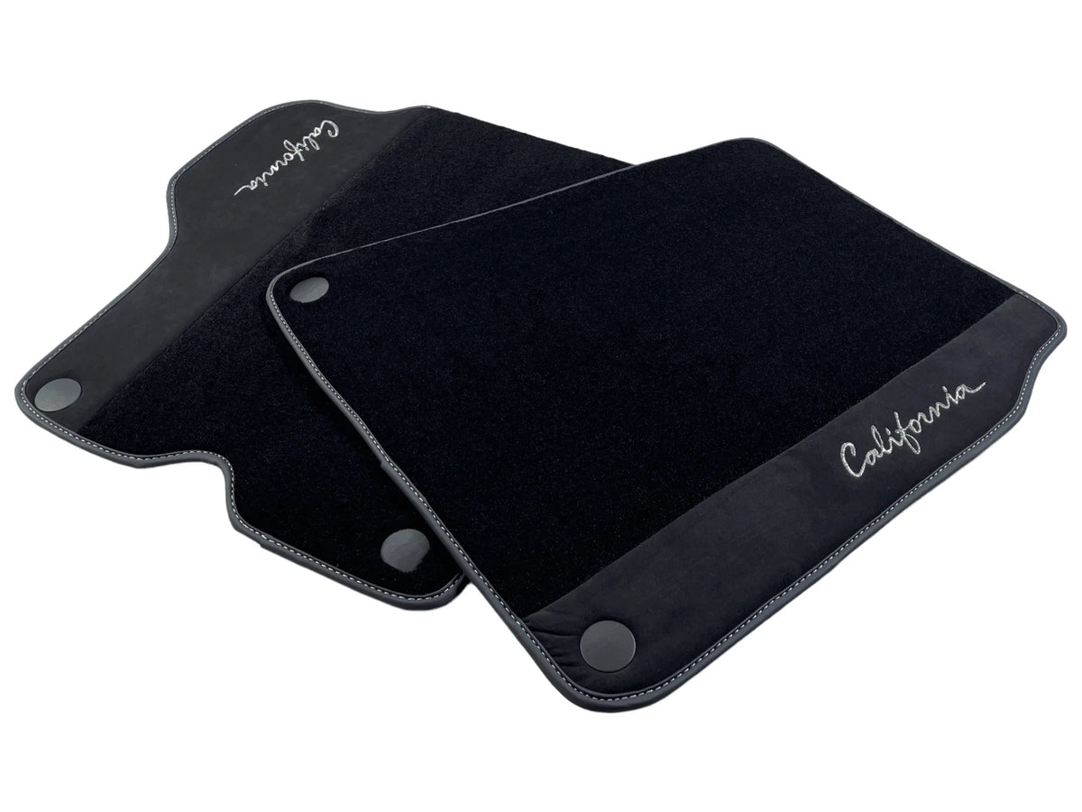 Schwarze Autofußmatten für Ferrari California 2008-2014 mit Alcantara - AutoWin