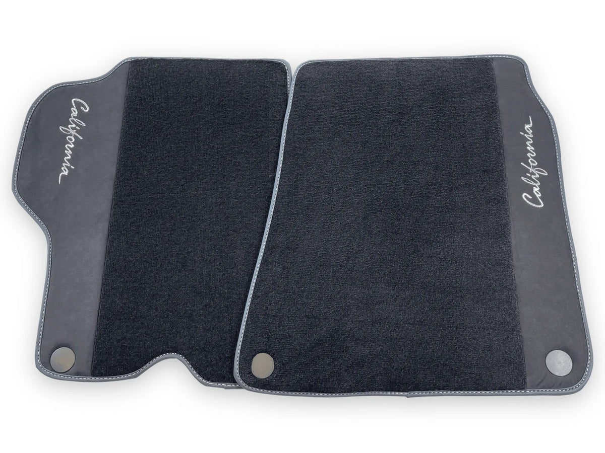 Schwarze Autofußmatten für Ferrari California 2008-2014 mit Alcantara - AutoWin