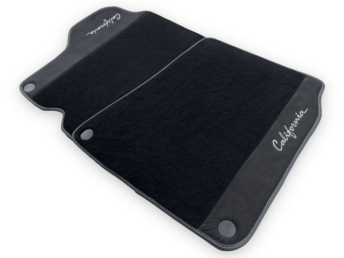 Schwarze Autofußmatten für Ferrari California 2008-2014 mit Alcantara - AutoWin