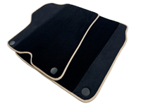 Black Floor Mats For Ferrari California 2008-2014 With Alcantara Beige Trim