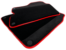 Black Floor Mats For Ferrari California 2008-2014 With Alcantara Red Trim - AutoWin