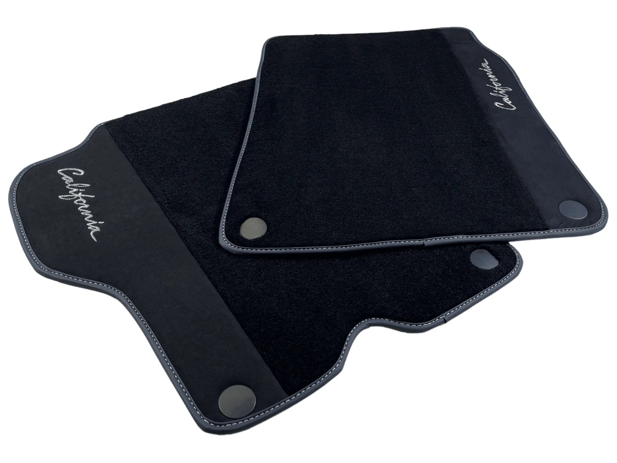 Schwarze Autofußmatten für Ferrari California 2008-2014 mit Alcantara - AutoWin