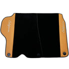 Black Floor Mats for Ferrari California (2008-2014) with Beige Tradizione Nappa Leather - AutoWin