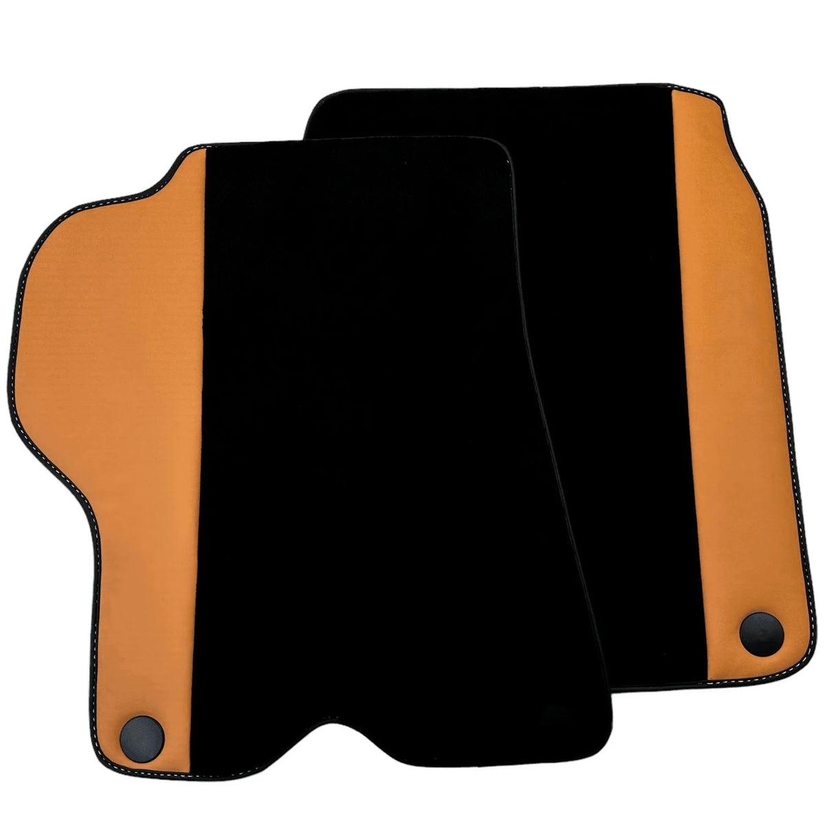 Black Floor Mats for Ferrari California (2008-2014) with Beige Tradizione Nappa Leather - AutoWin