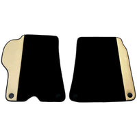 Black Floor Mats for Ferrari California (2008-2014) with Crema Nappa Leather - AutoWin
