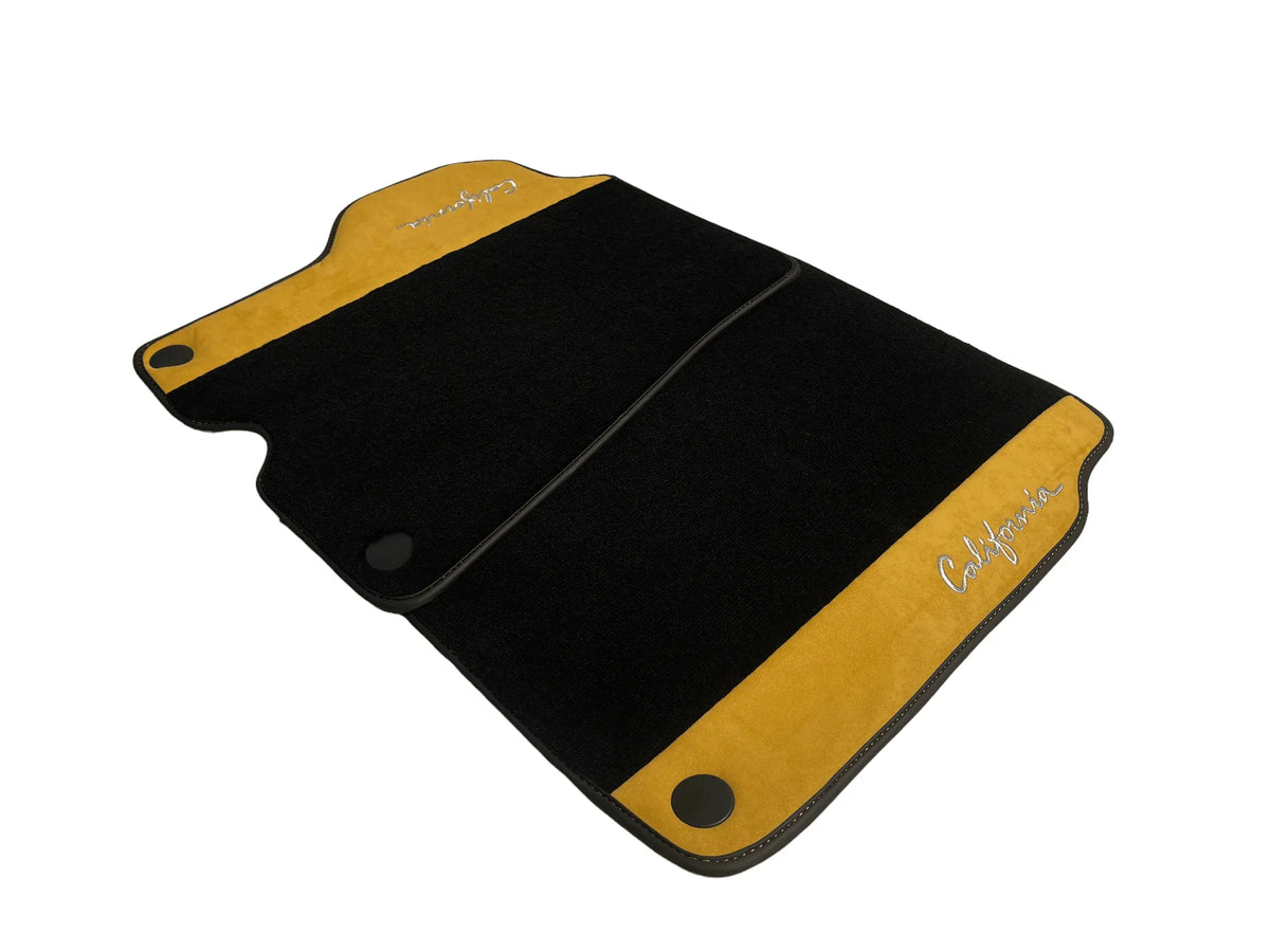 Ferrariカリフォルニア2008-2014用ブラックフロアマット タンアルカンターラ - AutoWin