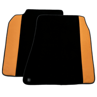 Black Floor Mats for Ferrari California T (2015-2018) with Beige Nappa Leather - AutoWin