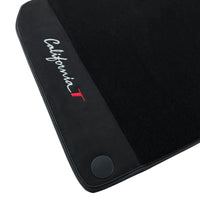 Black Floor Mats For Ferrari California T 2015–2018 with Black Alcantara - AutoWin