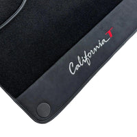 Black Floor Mats For Ferrari California T 2015–2018 with Black Alcantara - AutoWin