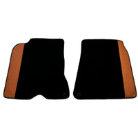 Black Floor Mats for Ferrari California T (2015-2018) with Cuoio Nappa Leather - AutoWin