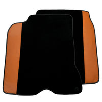 Black Floor Mats for Ferrari California T (2015-2018) with Cuoio Nappa Leather - AutoWin