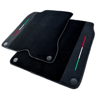 Black Floor Mats For Ferrari California T 2015–2018 with Black Alcantara - AutoWin