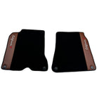 Black Floor Mats For Ferrari California T 2015–2018 with Brown Leather - AutoWin