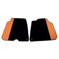 Black Floor Mats for Ferrari F12 Berlinetta (2012-2022) with Beige Tradizione Nappa Leather