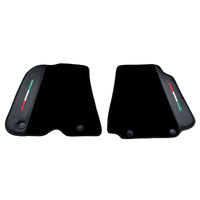 Black Floor Mats for Ferrari F12 Berlinetta (2012-2022) with Carbon Leather - AutoWin