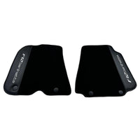 Black Floor Mats for Ferrari F12 Berlinetta (2012-2022) with Carbon Leather - AutoWin