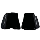 Black Floor Mats for Ferrari F12 Berlinetta (2012-2022) with Leather - AutoWin