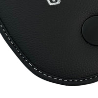 Black Floor Mats for Ferrari F12 Berlinetta (2012-2022) with Leather - AutoWin