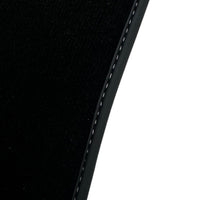 Black Floor Mats for Ferrari F12 Berlinetta (2012-2022) with Red Alcantara Leather - AutoWin