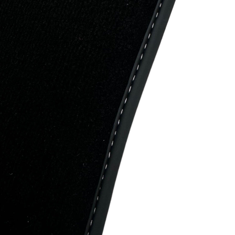 Black Floor Mats for Ferrari F12 Berlinetta (2012-2022) with Red Alcantara Leather - AutoWin