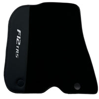 Black Floor Mats for Ferrari F12 TRS (2014) with Leather - AutoWin