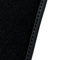 Black Floor Mats for Ferrari F12 TRS (2014) with Red Alcantara Leather - AutoWin